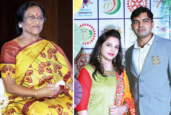 (L) Dr Rita Bahuguna Joshi (R) Riya and Dharmendra Tripathi (BCCL/ Arvind Kumar)