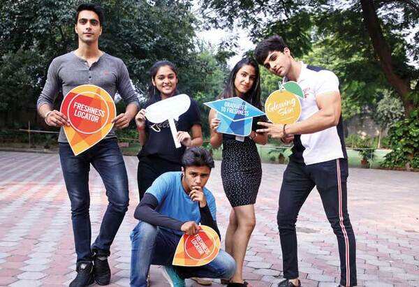FRESHEST FACES! Karanjit Singh, Yashasvi Bharadwaj, Isha Malhotra, Yash Verma and Rohit Minhas (sitting)