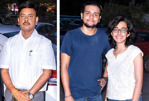 (L) Jitendra Kumar (R) Devang Tewari and Nikita Tandon (BCCL/ Vishnu Jaiswal)