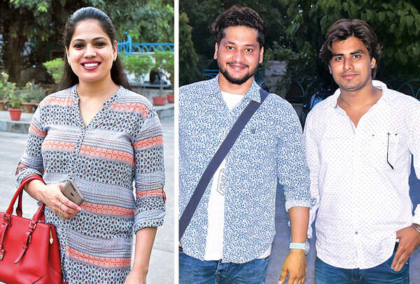 (L) Aditi Mishra (R) Gaurav Soni and Pawan Tiwari (BCCL/ Vishnu Jaiswal)