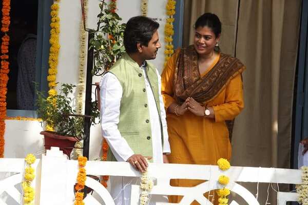 Director Debamitra and actor Nawazuddin.