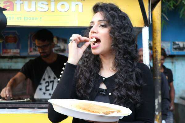 enjoying dosa at shahpura lane