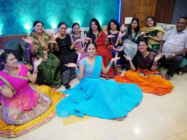 Archita family celebrating Kumar Purnima.