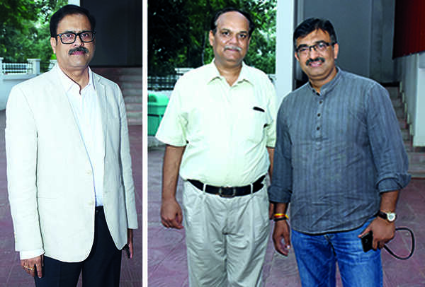 (L) Lalit Tiwari (R) Yogesh Mishra and Amit (BCCL/ Vishnu Jaiswal)