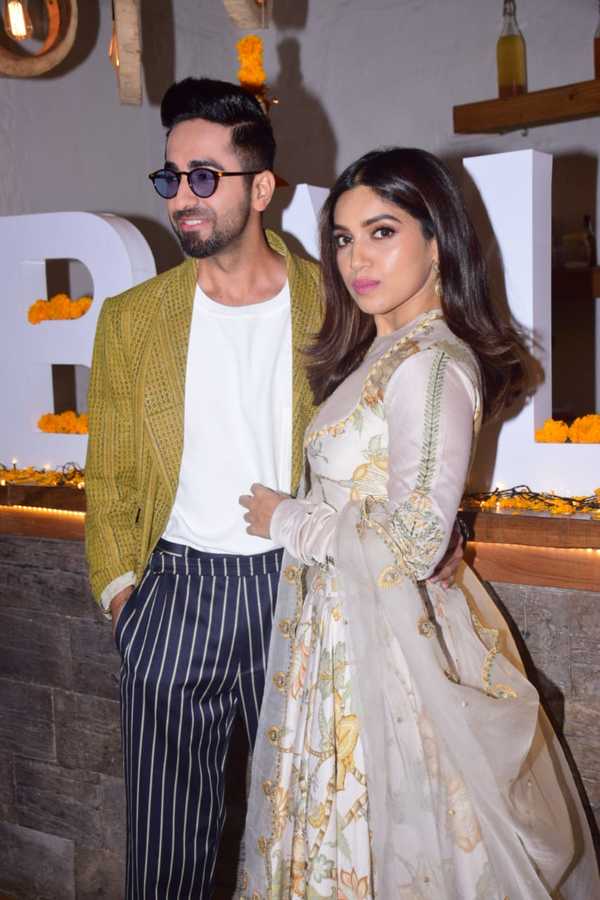 Photos Ayushmann Khurrana Bhumi Pednekar And Team Bala Step Out For Diwali Brunch Together