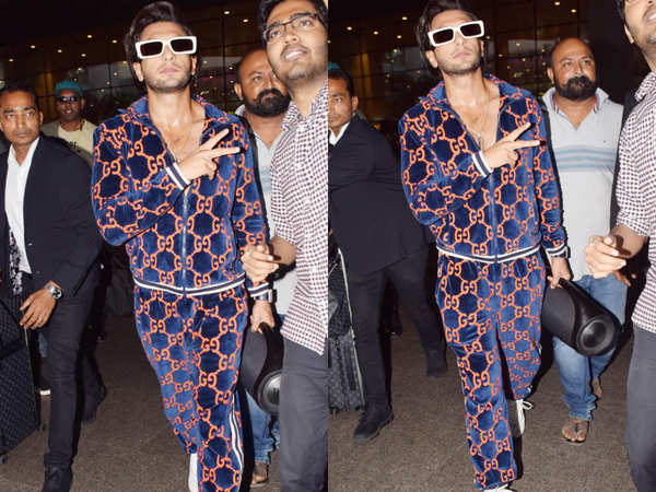 Ranveer Singh's Awesome Gucci Look In A Blue Tracksuit On Twitter
