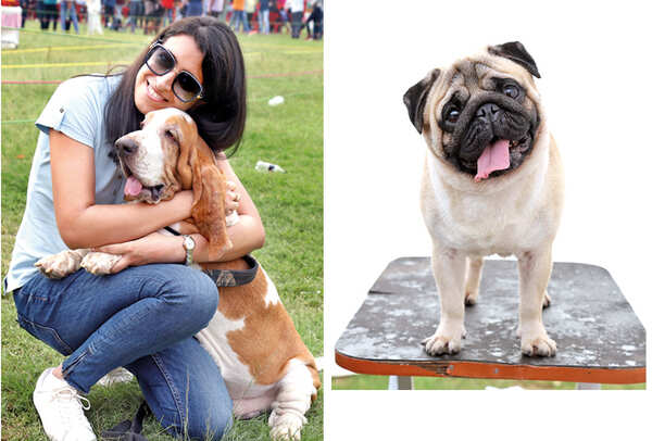 (L) Tanvi with her pet Barney, the Basset Hound (R) Main Hoon Rambo (BCCL/ Aditya Yadav)