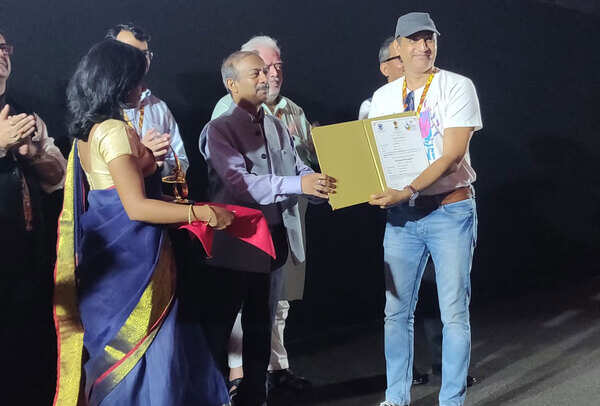 Amit Khare and Director Ashish Pandey at Indian Panorama