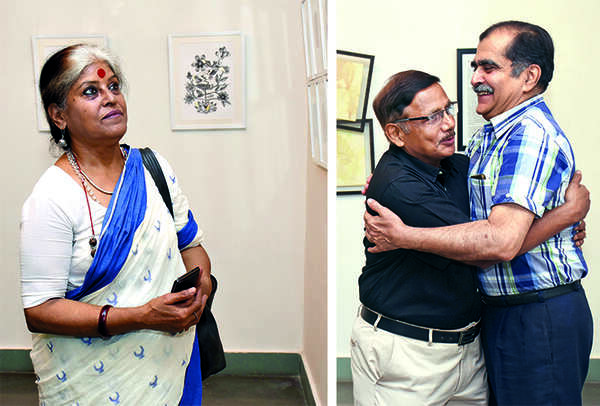 (L) Padma Shri Runa Banerjee (R) Dr Vinod Jain and Nisheeth Kapoor (BCCL/ Vishnu Jaiswal)