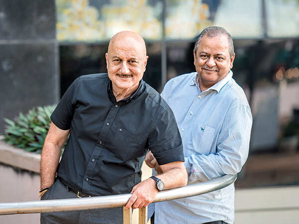 Reel meets real: Anupam Kher with chef Hemant Oberoi, who he portrays in Hotel Mumbai