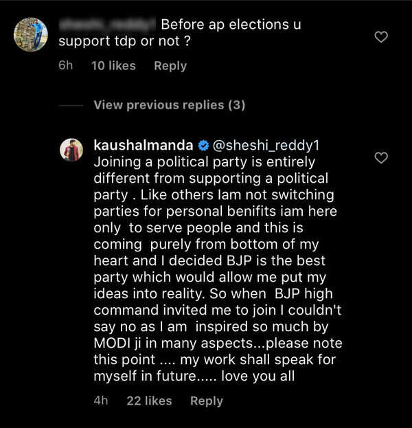 Kaushal justifies his move