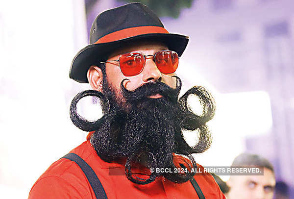 Funky Beard and Best Handlebar: Bearded bros vie for titles to celebrate facial  hair | Gurgaon News - Times of India