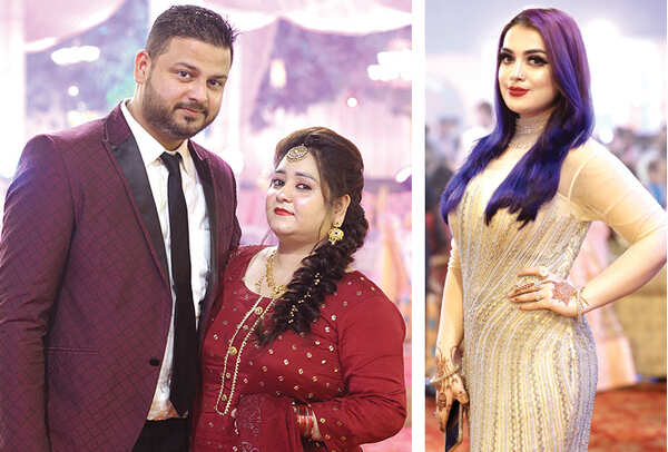(L) Yasir Iqbal and Saima Yasir (R) Haya Khan (BCCL/ Aditya Yadav)