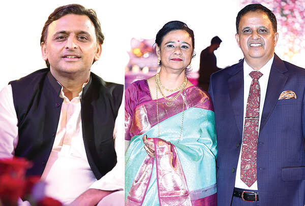 (L) Akhilesh Yadav (R) Seema Saxena and Kumar Keshav (BCCL/ Aditya Yadav)