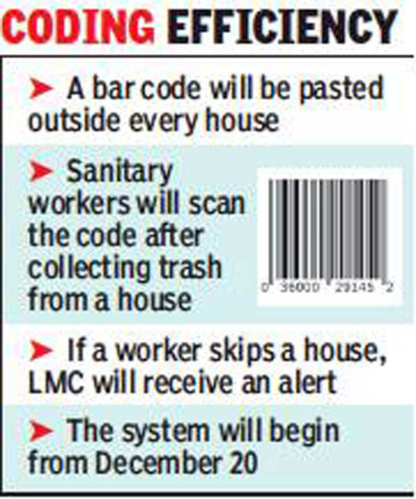Bar code to keep tab on garbage collection in Lucknow | Lucknow News ...