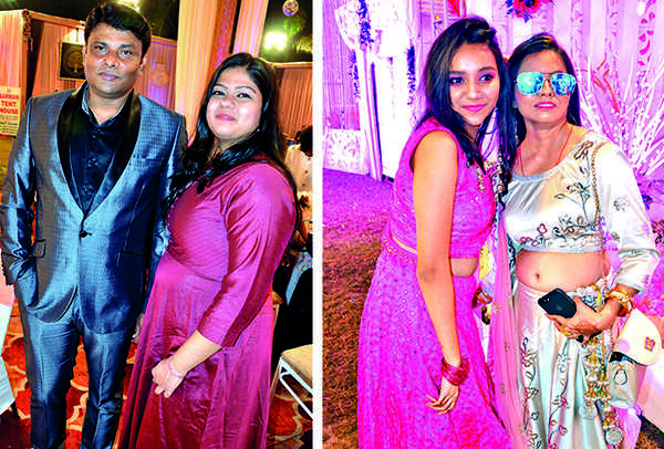 (L) Devendra and Riya Dixit (R) Manyata and Garima Srivastava (BCCL/ IB Singh)
