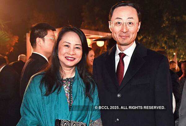 All smiles: Sun Weidong, Ambassador, China, with his wife Bao Jiqing
