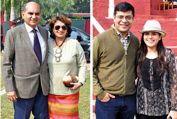 (L) Maj Gen Atul and Sheelam Bajpai (R) Abhishek Mohan and Rasika Chopra (BCCL/ Farhan Ahmad Siddiqui)
