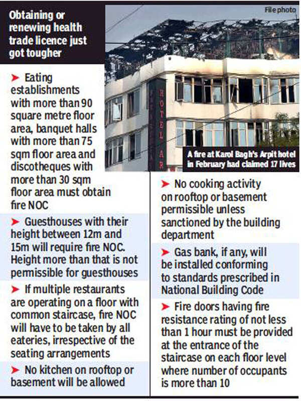Delhi Tighter fire norms for guesthouses, others Delhi News Times