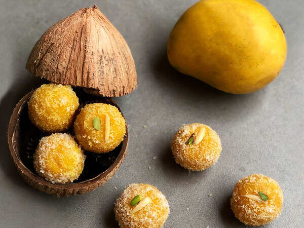 Khoya Coconut Mango Laddoo