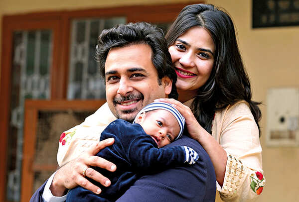 Aditi & Sarwar with their son Sartaj (BCCL/ Aditya Yadav)