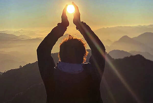 The picture posted on Instagram by Gerard Butler of Rishikesh where he ushered in the New Year (BCCL/ @gerardbutler)