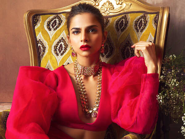 Stylist Shaleena Nathani models for Jaipur Gems