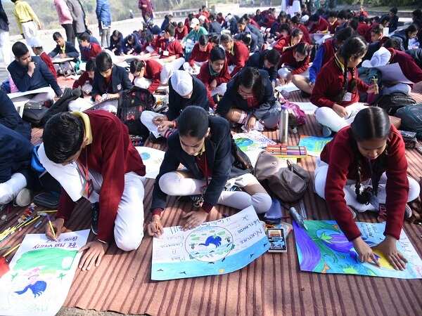 Poster-making contest in progress