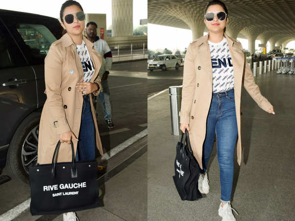 Parineeti Chopra's Sweatsuit Styled with a Louis Vuitton Tote Bag is an all  Cool Airport Look 