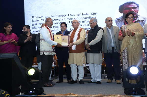 India's Forest Man Jadav Molai Payeng was among the nine awardees of the Manav Rachna Paryavaran Pragyan Samman