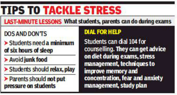 Take It Easy, Shrinks, Schools Tell Students In Grip Of Exam Fever |  Chennai News - Times Of India