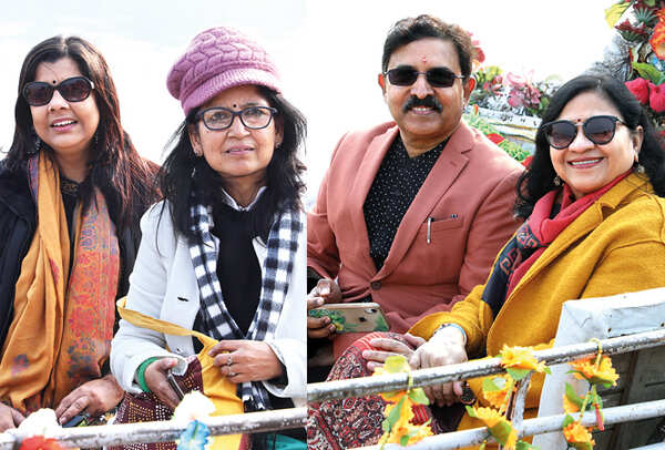 (L) Jyoti Sinha and Anuradha (R) Diwaker and Abha Dalela (BCCL/ Aditya Yadav)