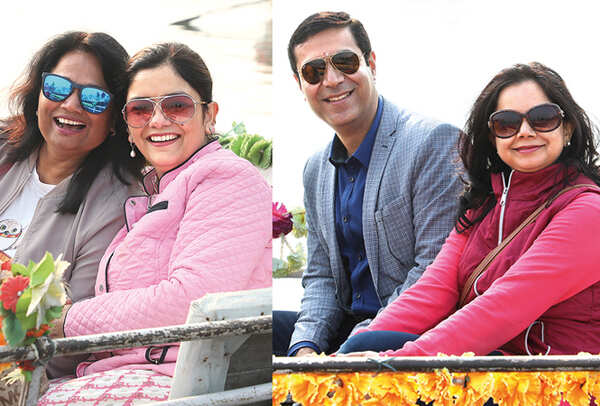 (L) Lalita and Simran (R) Sachin Sahni and Tanu Prakash (BCCL/ Aditya Yadav)