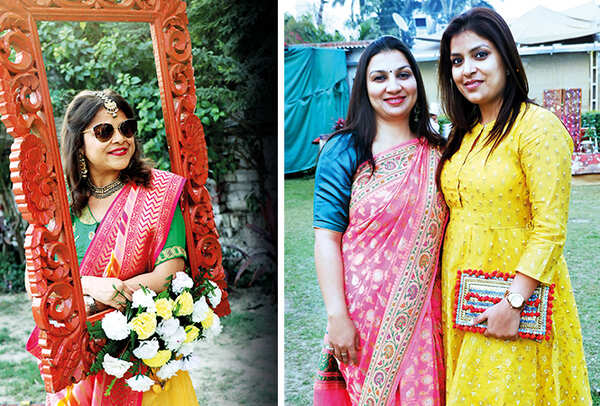 (L) Gauri Kedia (R) Ritu Pathak and Sugandha Srivastav (BCCL/ Unmesh Pandey)