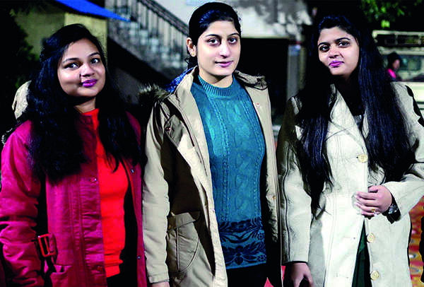 (L-R) Akarshi Jain, Palak Sethi and Sheetal Gupta (BCCL/ Pankaj Singh)