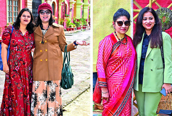 (L) Abhilasha and Vandana (R) Anita Bhatnagar Jain and Sanobar Haider (BCCL/ Farhan Ahmad Siddiqui)