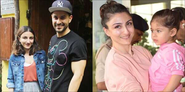 Soha Ali Khan with Kunal Kemmu, (Pic 2) Soha with daughter Inaaya