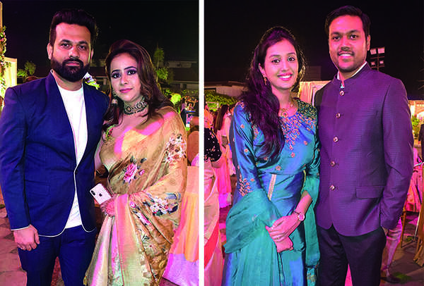 (L) Atul Mishra and Shruti Pandey (R) Deepali and Akshay Verma (BCCL/ IB Singh)