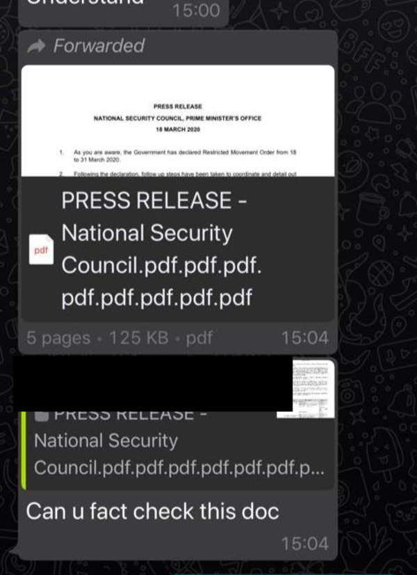whatsapp query.