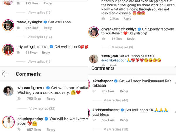 celebs comments