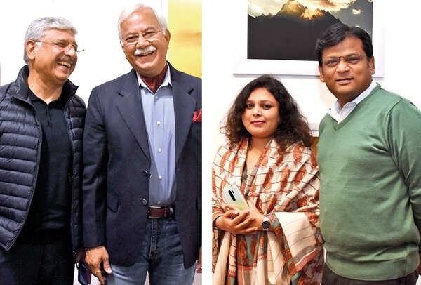 (L) Kiron Chopra and Vijay Sahi (R) Mansi and Anurag Didwania (BCCL/ Vishnu Jaiswal)