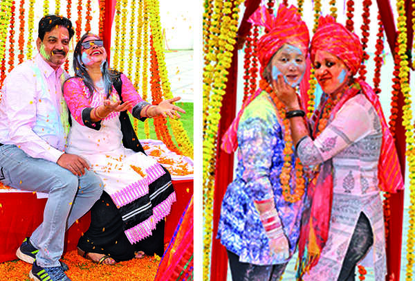 (L) Arvind & Hema Gupta (R) Ashpreet and Kiran Kaur (BCCL/ AS Rathor)