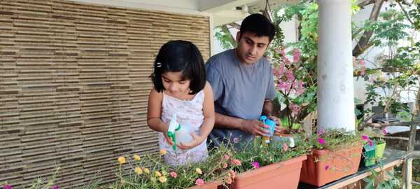 Ramesh AS with his daughter Shreya