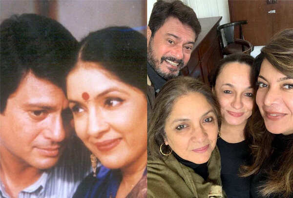 Kanwaljeet in a still from Saans and (right) with the cast of the show during their reunion recently(BCCL)
