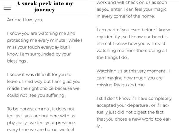 Prerna's letter