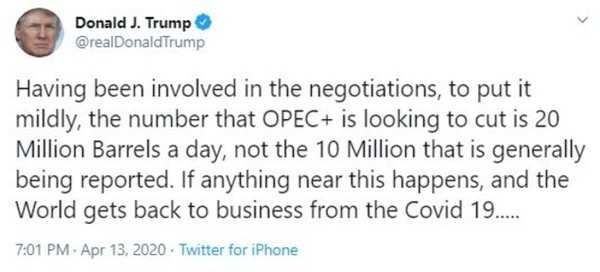 Donald Trump Says Opec+ Looking To Cut Output By 20 Million Bpd - Times ...