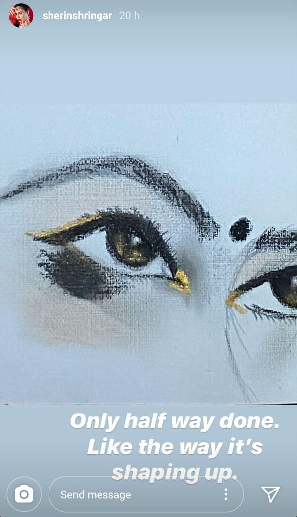 Bigg Boss Tamil 3 fame actress Sherin Shringar channelizes her inner artist as she tries painting