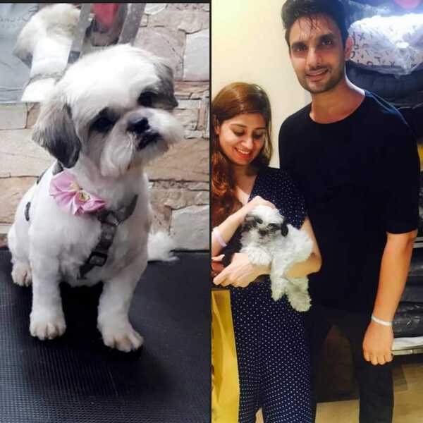 Amal Sherawat with his pet, Smoochie