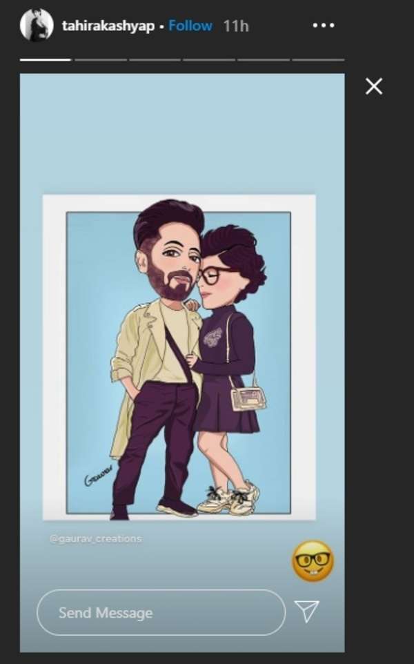 Ayushmann Khurrana and Tahira Kashyap's fan-made caricature is the cutest  thing you'll see on the internet today | Hindi Movie News - Times of India