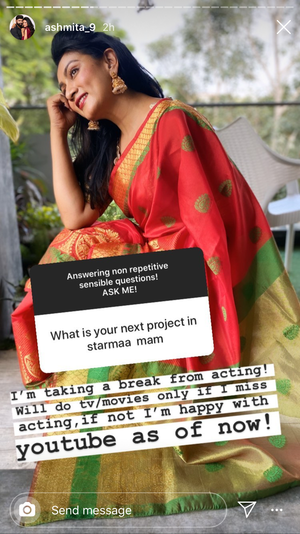 Ashmita on sabbatical